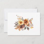 Elegante Bloemen Verbrand Sinaasappel Terracotta b RSVP Kaartje (Achterkant)