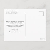 Elegante Bloemen Verhuisaankondiging Briefkaart (Achterkant)