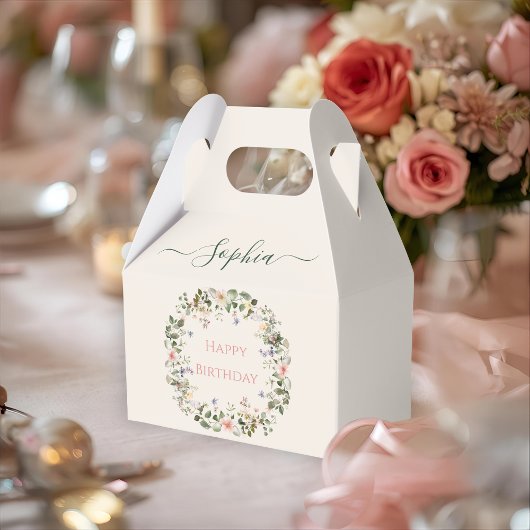 Elegante Bloemen Verjaardag – Custom Party Favorie Bedankdoosjes