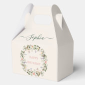 Elegante Bloemen Verjaardag – Custom Party Favorie Bedankdoosjes (Voorkant)