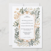 Elegante  Bloemen Victoriaans filigraan Kaart (Voorkant)