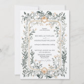 Elegante  Bloemen Victoriaans Weiland Kaart (Voorkant)