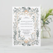 Elegante  Bloemen Victoriaans Weiland Kaart (Staand voorkant)