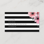 Elegante Bloemen Visitekaartje (Achterkant)