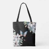 Elegante Bloemen Vlinder Moederdag Canvas tas (Achterkant)