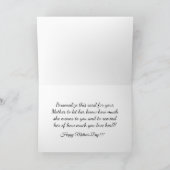 Elegante Bloemen & Vlinders Moederdag Kaart (Binnen)