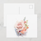 Elegante bloemen voor Valentijnsdag Feestdagenkaart (Voorkant / Achterkant)