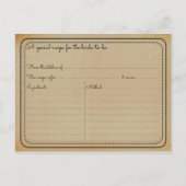 Elegante  Bloemen Vrijgezellenfeest Recept Kaarten (Achterkant)