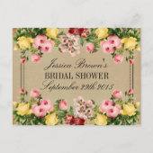 Elegante  Bloemen Vrijgezellenfeest Recept Kaarten (Voorkant)