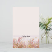 Elegante Bloemen Vrouwelijk Persoonlijk Briefpapie (Staand voorkant)