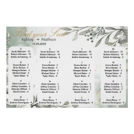 Elegante bloemen & vruchten aquarel Bruiloft Perfect Poster