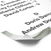 Elegante bloemen & vruchten aquarel Bruiloft Perfect Poster (Hoek)