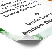 Elegante bloemen & vruchten aquarel Bruiloft Perfect Poster (Hoek)