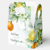 Elegante bloemen & vruchten aquarel zomer bruiloft bedankdoosjes (Geopend)