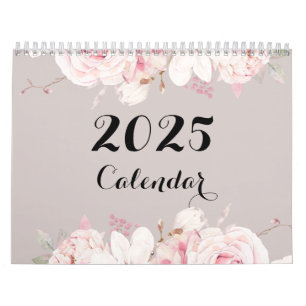 Elegante Bloemen Wandkalender 2025 Kalender