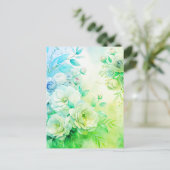 Elegante Bloemen Waterverf Dank u Kaart Custom (Staand voorkant)