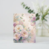 Elegante Bloemen Waterverf Dank u Kaart Custom (Staand voorkant)