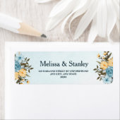 Elegante Bloemen Waterverf Groen Bruiloft Retour Etiket (Insitu)