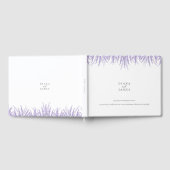 Elegante Bloemen Waterverf Lavendel Wedding Gastenboek (Volledig)