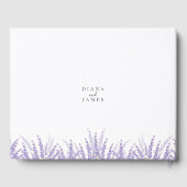 Elegante Bloemen Waterverf Lavendel Wedding Gastenboek (Achterkant)