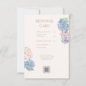 Elegante Bloemen  Waterverf pioenrozen bruiloft RSVP Kaartje (Achterkant)