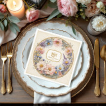 Elegante  Bloemen Waterverf Roze Blauw n Goud