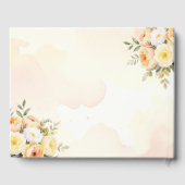 Elegante Bloemen Waterverf Rozen bruiloft Gastenboek (Achterkant)