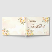 Elegante Bloemen Waterverf Rozen bruiloft Gastenboek (Volledig)