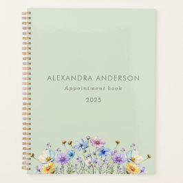 Elegante Bloemen Waterverf Wildflowers Minimal Planner