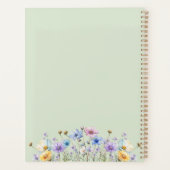 Elegante Bloemen Waterverf Wildflowers Minimal Planner (Achterkant)