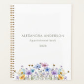 Elegante Bloemen Waterverf Wildflowers Minimal Planner (Voorkant)