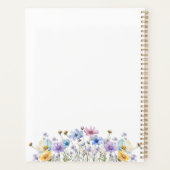 Elegante Bloemen Waterverf Wildflowers Minimal Planner (Achterkant)