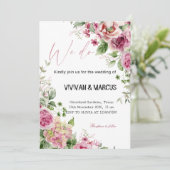 Elegante Bloemen "We Do" Trouwfeest Kaart (Staand voorkant)