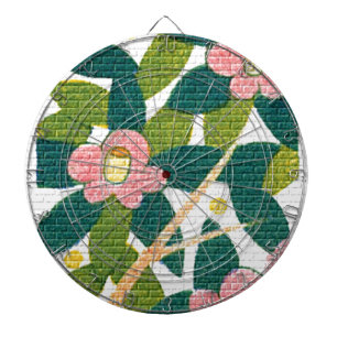 Elegante Bloemen & Wijnstokken Dartbord