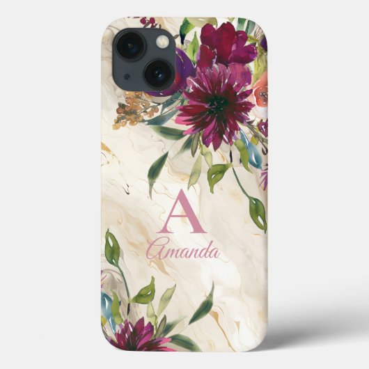 Elegante bloemen wilde bloemen Case-Mate iPhone case (Achterkant)