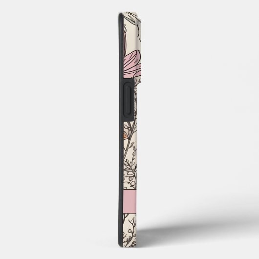 Elegante Bloemen Wildflower Botanical gepersonalis Case-Mate iPhone Case (Achterkant / Rechts)