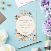Elegante Bloemen Wildflower bruiloft Acryl Uitnodigingen (Insitu (Huwelijk))