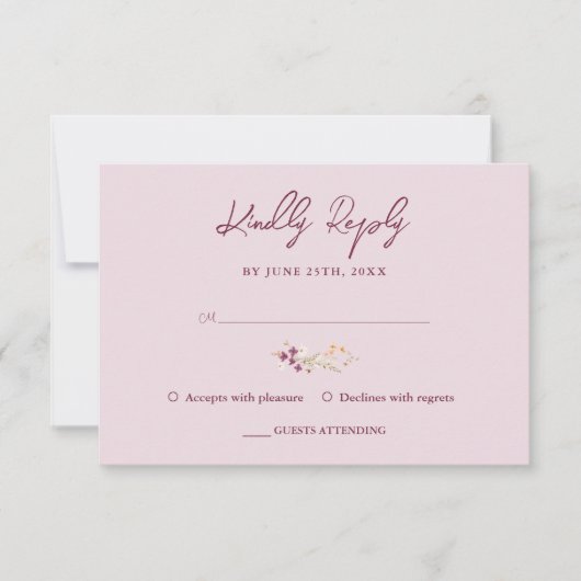 Elegante Bloemen Wildflower Lavendel Verjaardag RS (Voorkant)