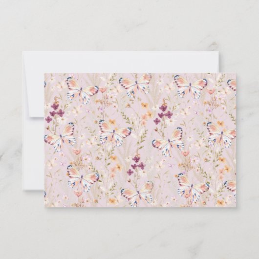 Elegante Bloemen Wildflower Lavendel Verjaardag RS (Achterkant)