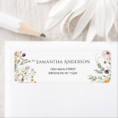 Elegante Bloemen Wildflower Retouradres Label (Insitu)