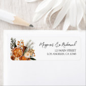 Elegante Bloemen Winter bruiloft Adresetiketten Etiket (Insitu)