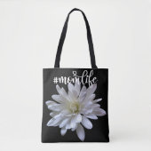 Elegante bloemen witte bloem witte madeliefje tote bag (Voorkant)