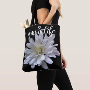 Elegante bloemen witte bloem witte madeliefje tote bag