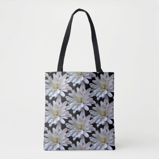 Elegante bloemen witte bloem witte madeliefje tote bag (Voorkant)