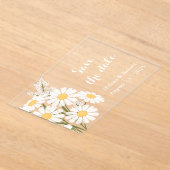 Elegante Bloemen Witte Daisies Save the Date Acryl Uitnodigingen (Laagn)