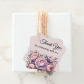 Elegante Bloemen zachte pastel kleuren Dank U Bedankjes Labels (In situ)