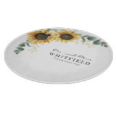 Elegante Bloemen Zonnebloem Eucalyptus Custom Snijplank (Hoek)