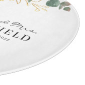 Elegante Bloemen Zonnebloem Eucalyptus Custom Snijplank (Hoek)