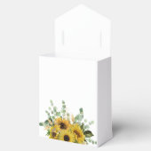 Elegante bloemen zonnebloemen dank u bruiloft bedankdoosjes (Geopend)