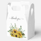 Elegante bloemen zonnebloemen dank u bruiloft bedankdoosjes (Geopend)